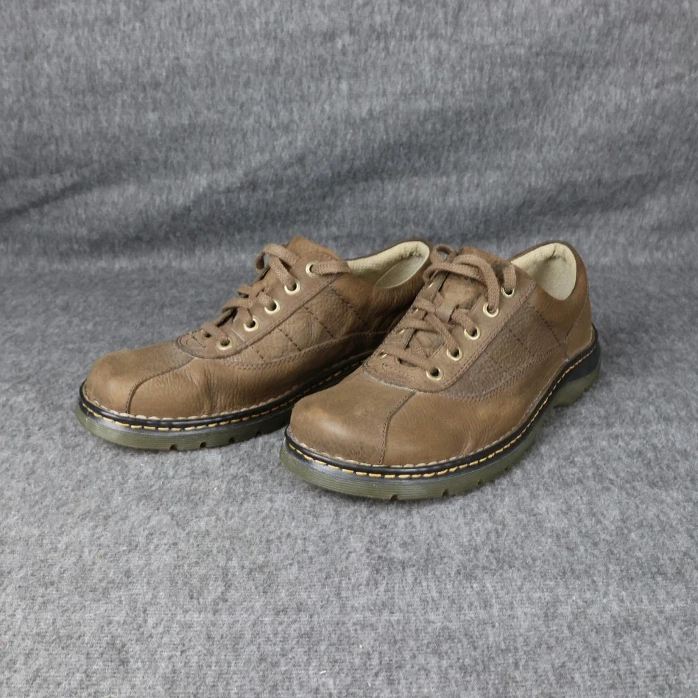 Dr. Martens John Shoes Mens Size 12 Brown Leather Lace Up Casual Sneakers